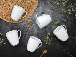 Creatable Becher & Tassen|Geschirrset|Luna - Kaffeebecher 6-tlg - Weiss