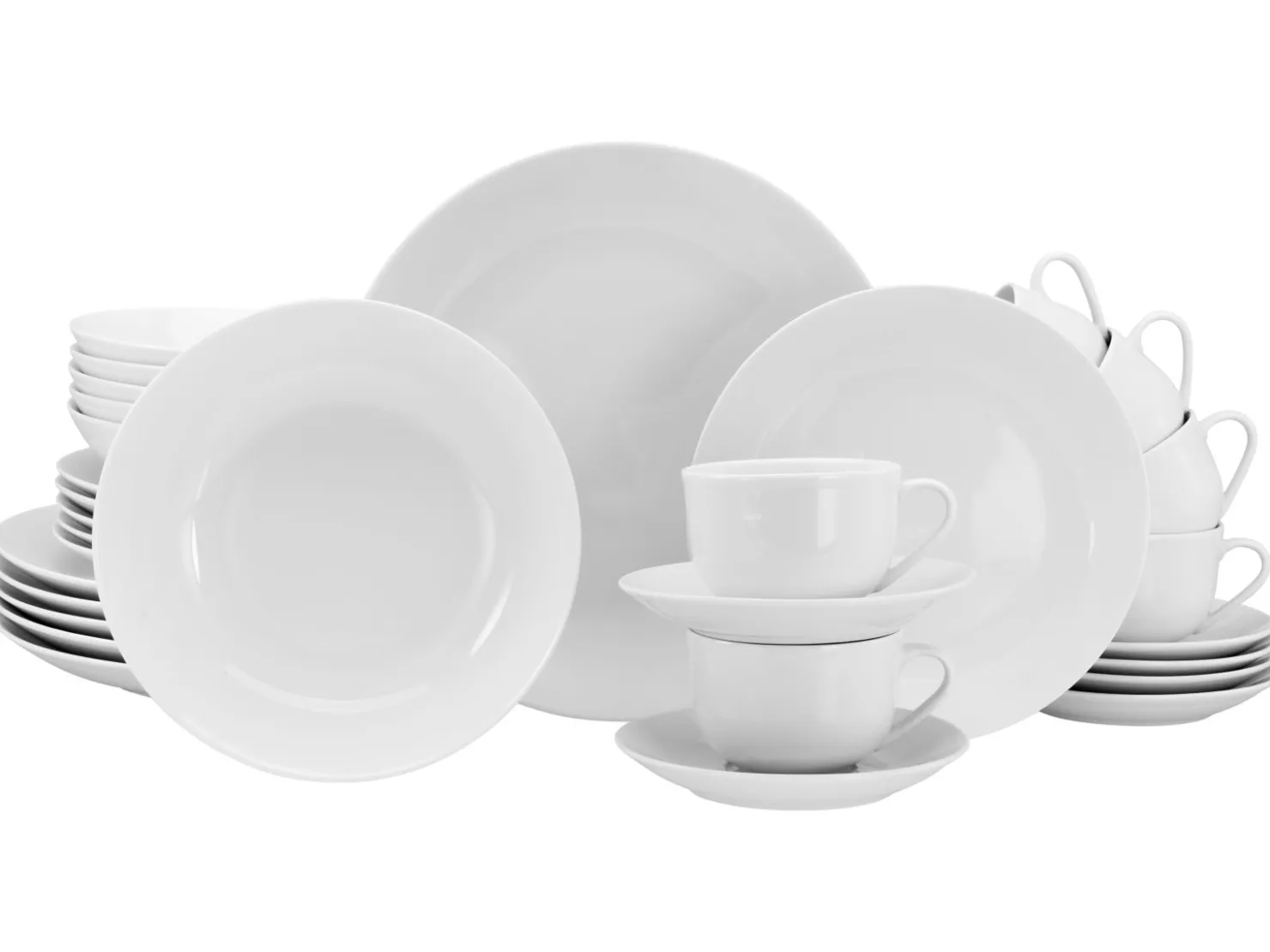 Creatable Geschirrset|Luna - Kombiservice 30-tlg, Luna Color Line - Kombiservice 30-tlg, Luna Black Line - Kombiservice 30-tlg - Color Line