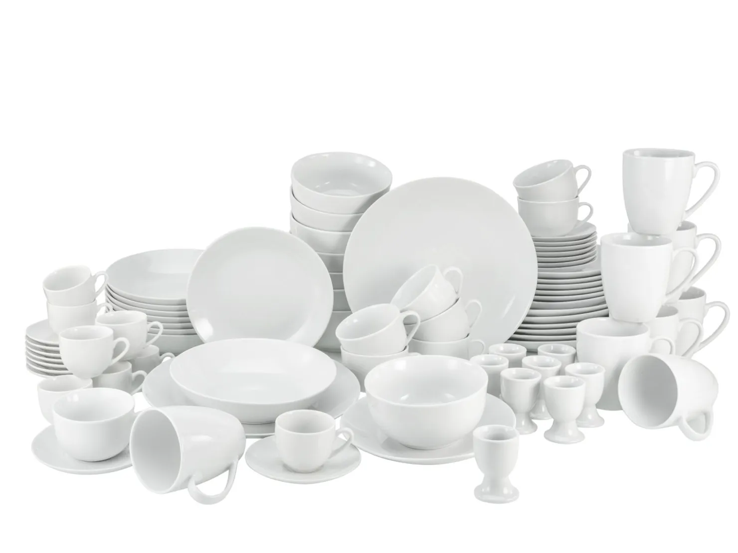 Creatable Geschirrset|Luna - Kombiservice 80-tlg - Weiss
