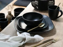 Creatable Geschirrset|Magic Black Square - Kombiset 16-tlg - Schwarz