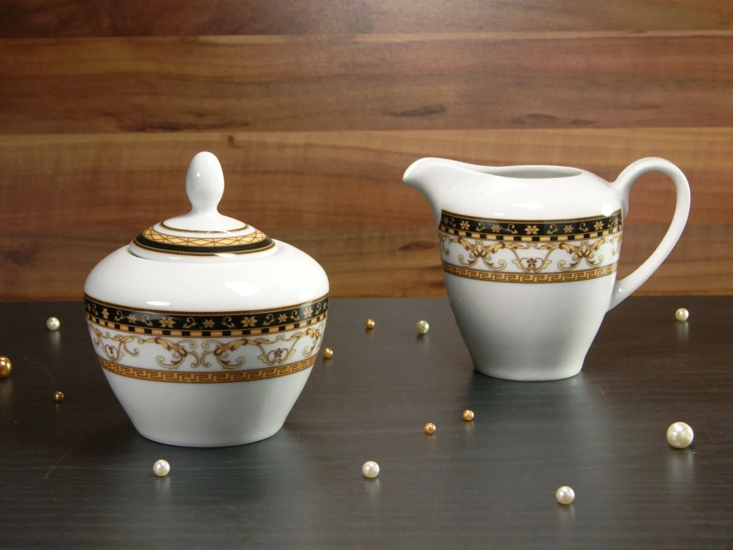 Creatable Geschirrset|Majestosa - Milch und Zucker Set 2-tlg - Schwarz