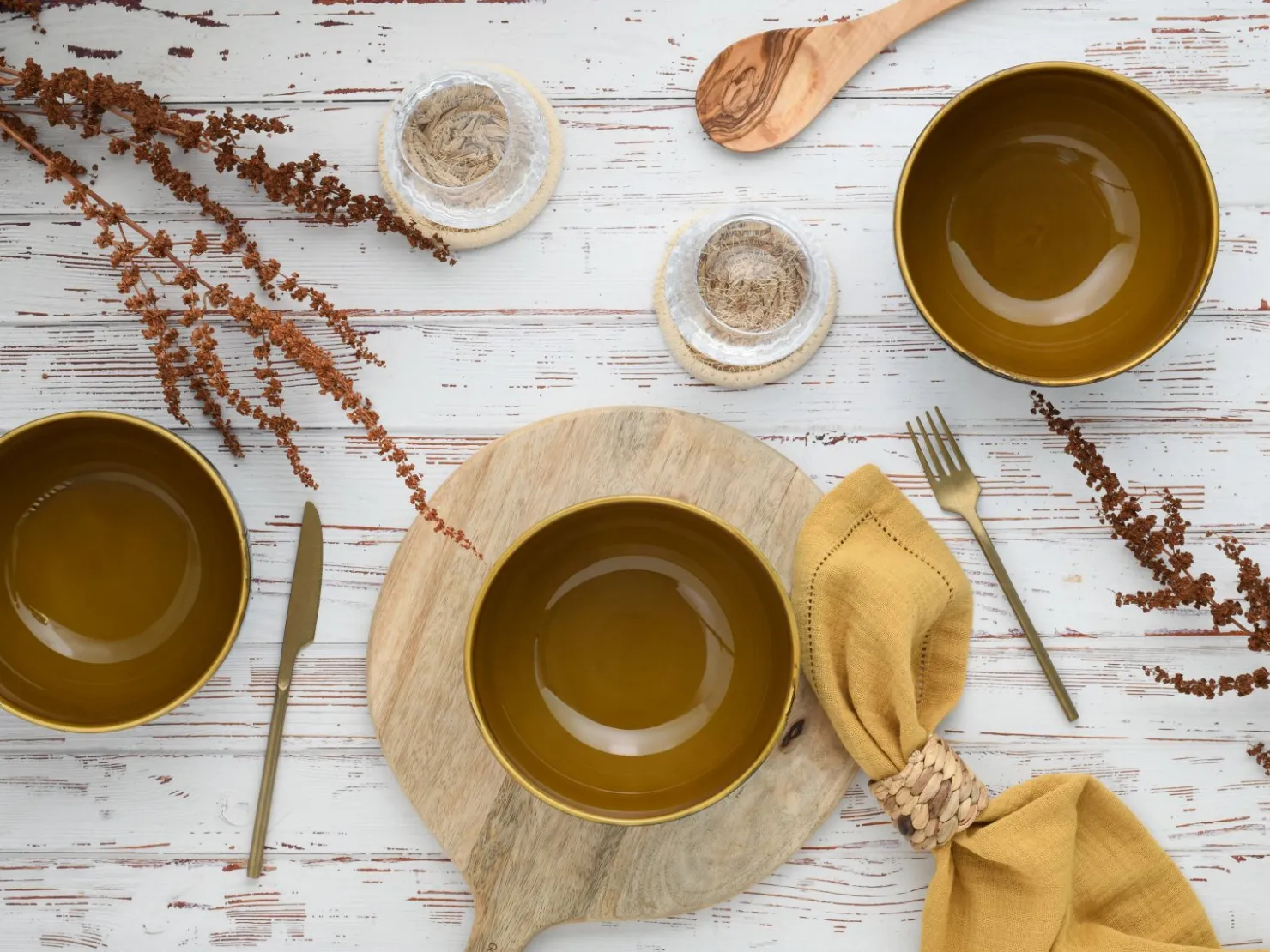 Creatable Bowls & Schüsseln|Geschirrset|Mallorca - Buddha Bowl 4-tlg - Blau