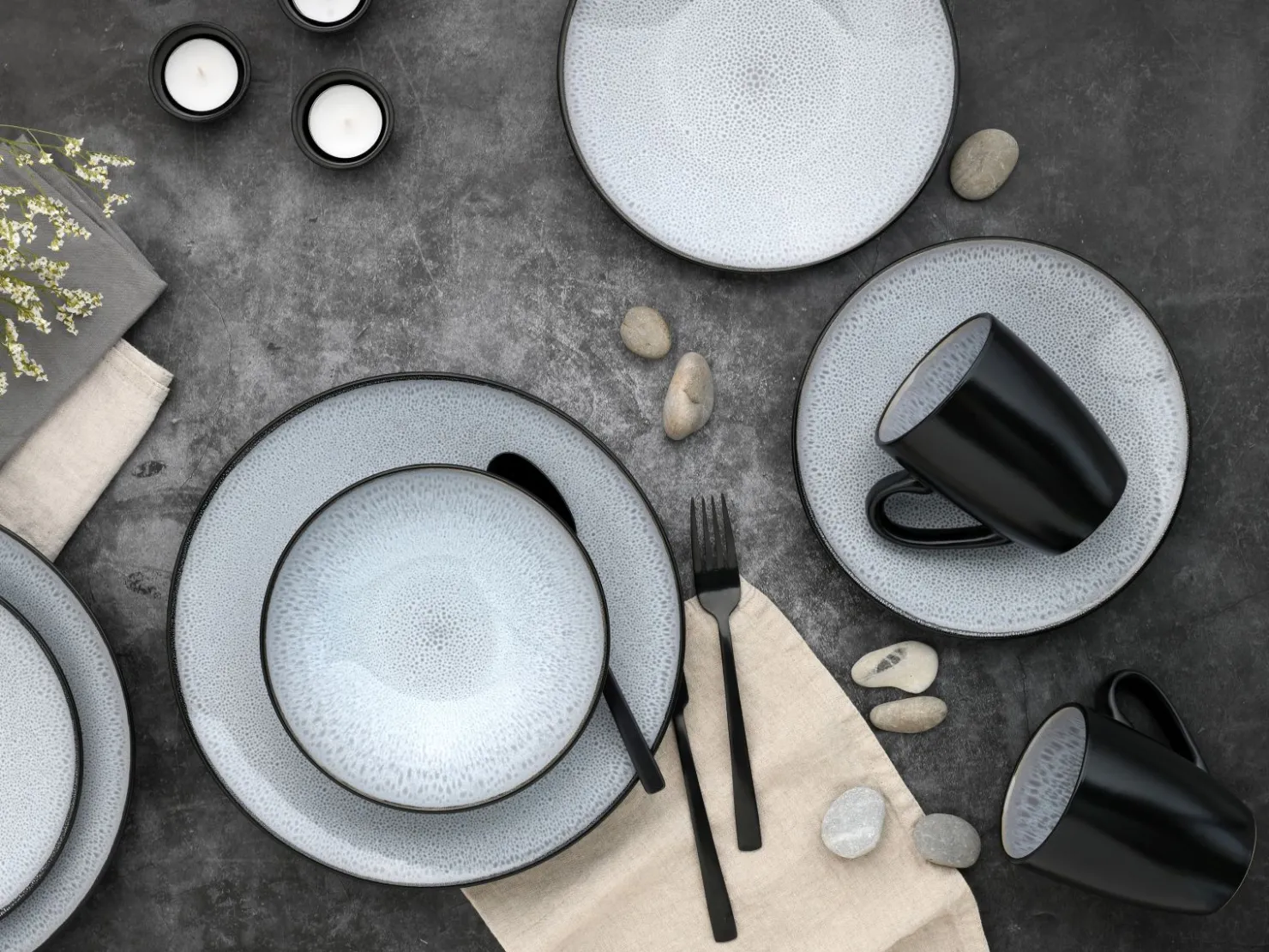 Creatable Geschirrset|Malmö - Kombiservice 16-tlg - Frost