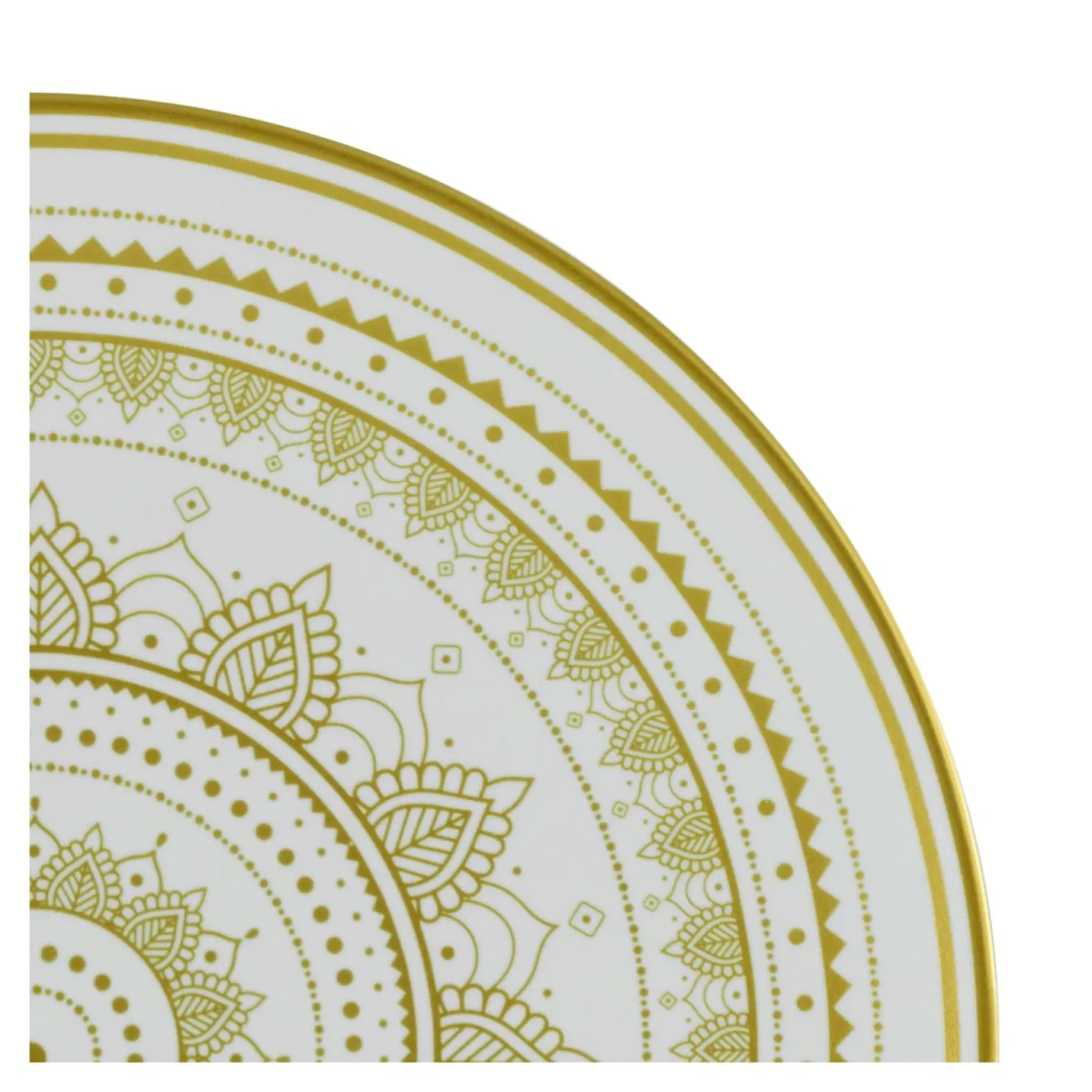 Creatable Geschirrset|Mandala - Tellerset 12-tlg - Gold-Schwarz