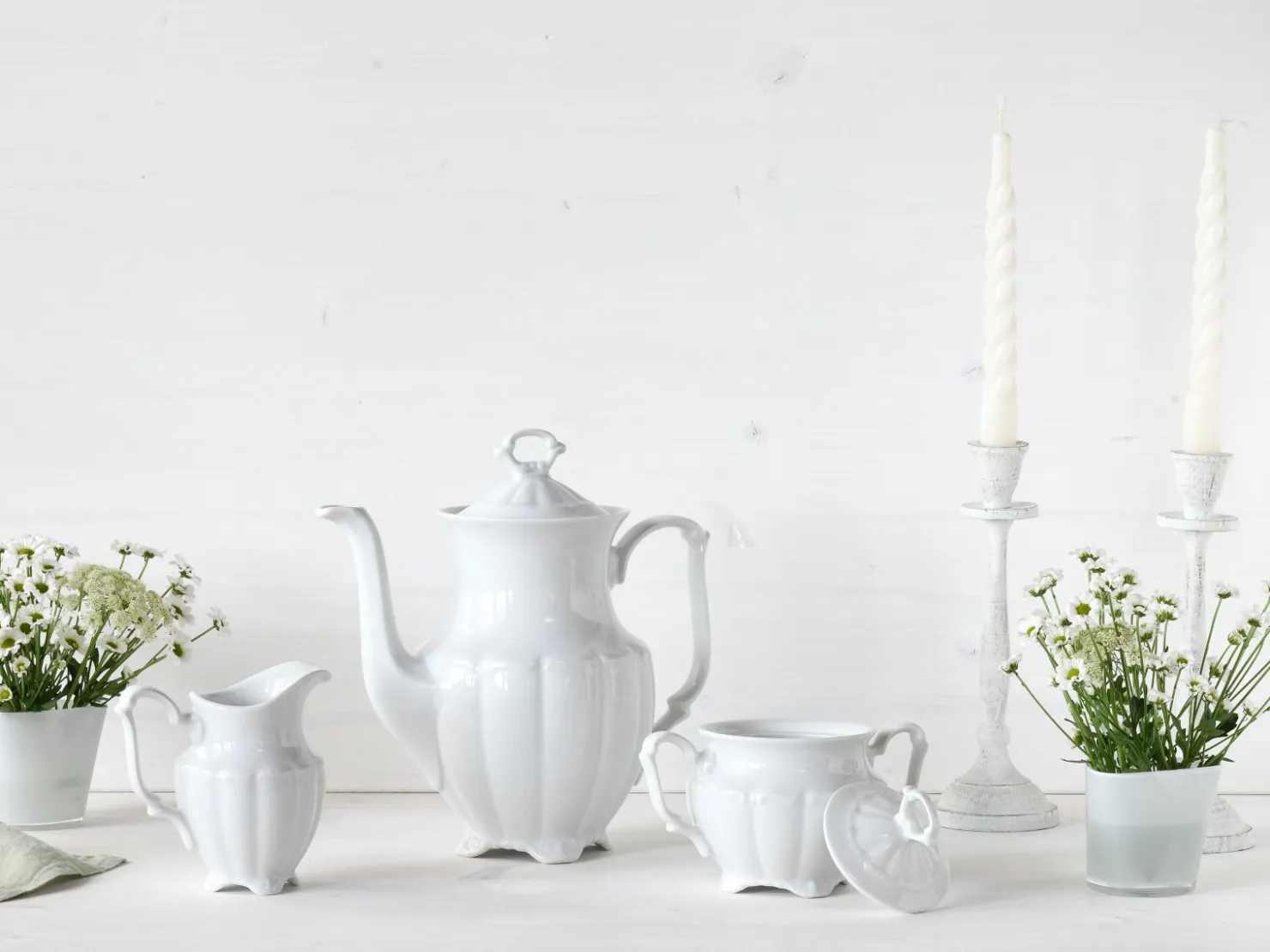 Creatable Geschirrset|Maria Theresia - Kaffeegarnitur 3-tlg - Weiss