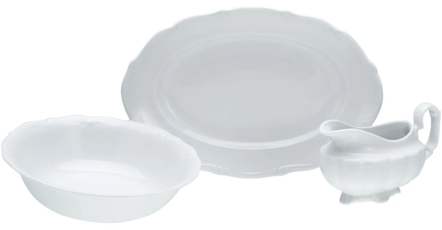 Creatable Geschirrset|Maria Theresia - Servier Set 3-tlg - Weiss