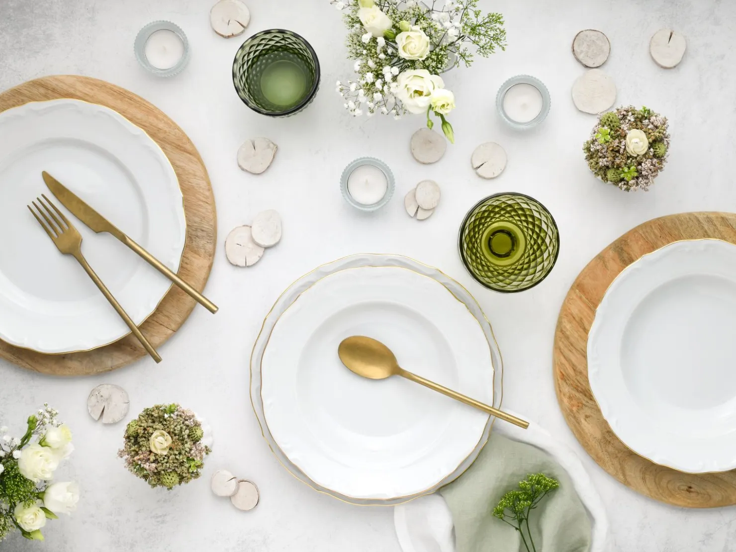 Creatable Geschirrset|Maria Theresia - Tafelservice 12-tlg - gold