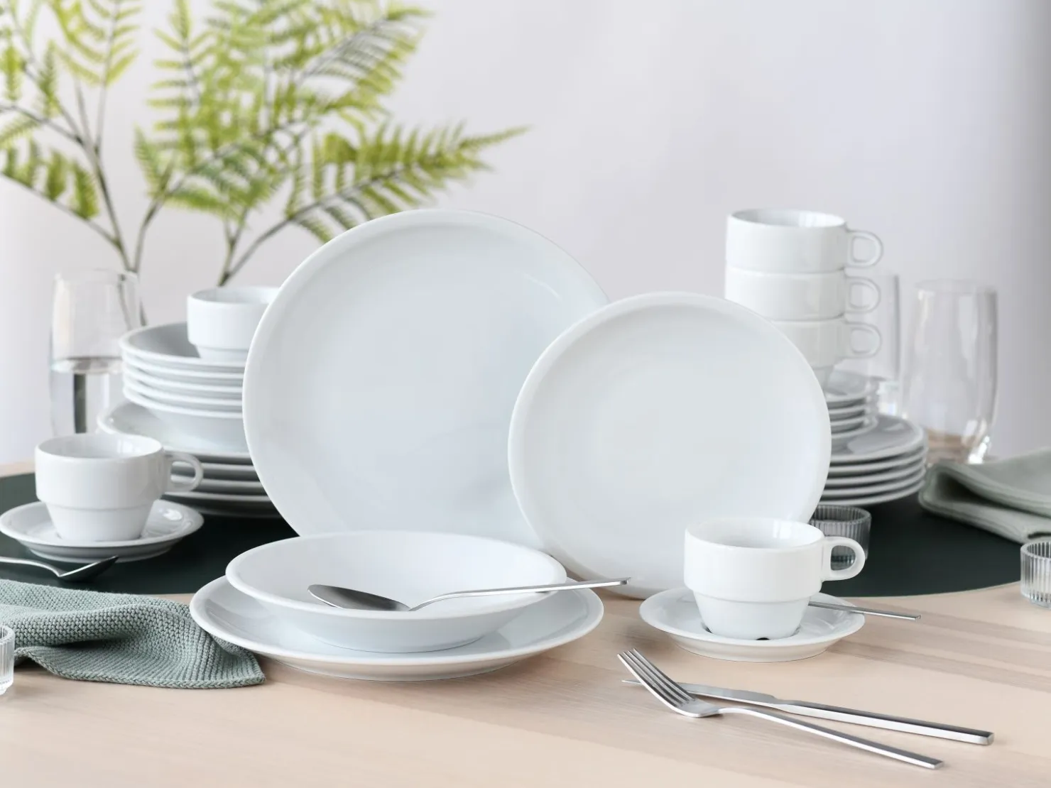 Creatable Geschirrset|Milano - Kombiservice 30-tlg - Weiss