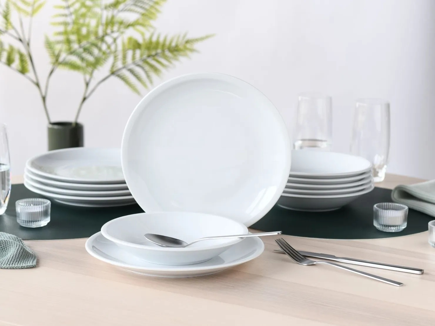 Creatable Geschirrset|Milano - Tafelservice 12-tlg - Weiss
