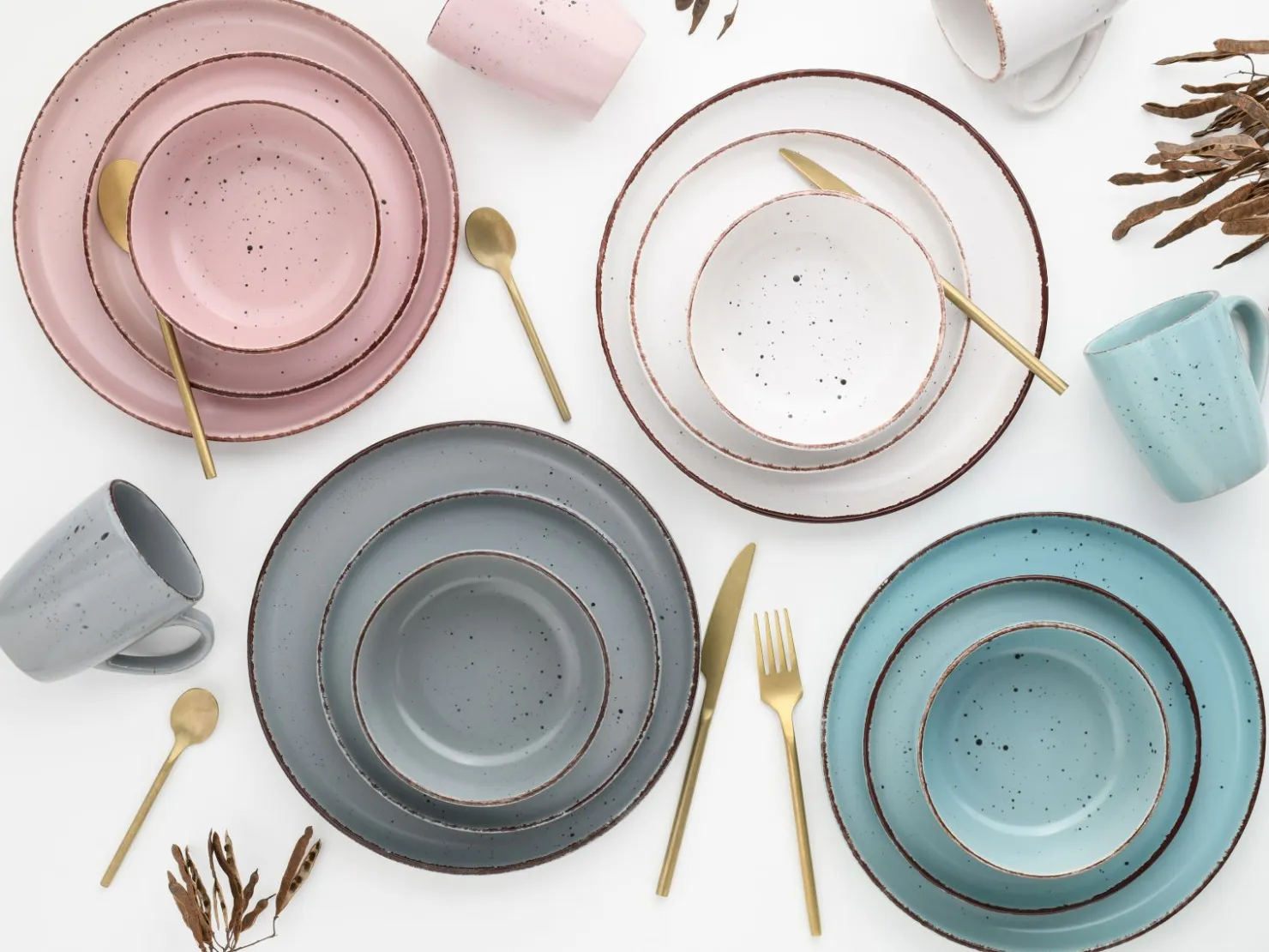 Creatable Geschirrset|Modern Scandic- Kombiservice 16-tlg, Modern Fashion - Kombiservice 16-tlg - bunt