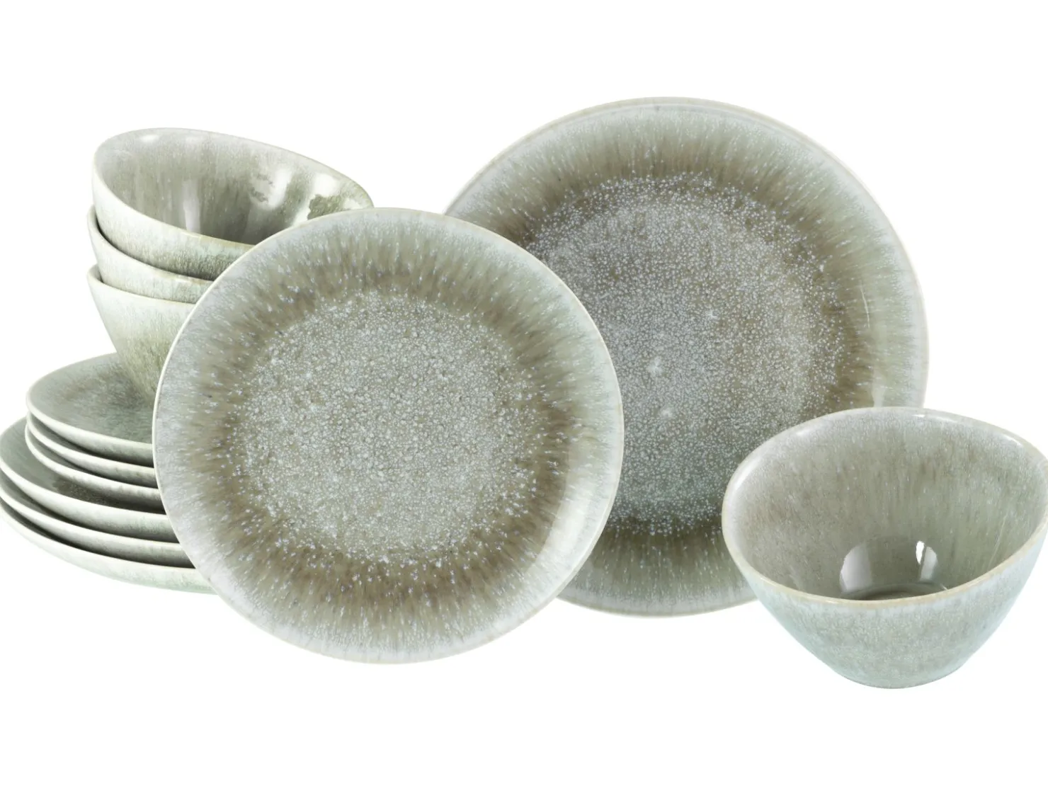 Creatable Geschirrset|Monte - Tellerset 12-tlg - Grau