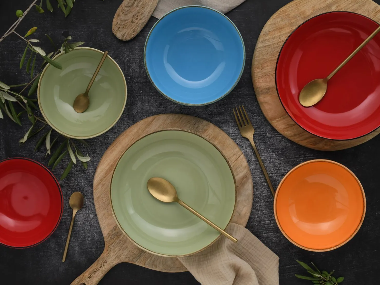 Creatable Bowls & Schüsseln|Geschirrset|Nature Collection - Bowl Set 12-tlg - bunt