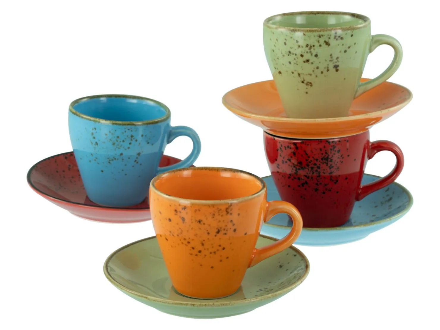Creatable Becher & Tassen|Geschirrset|Nature Collection - Espressotassen 8-tlg - bunt