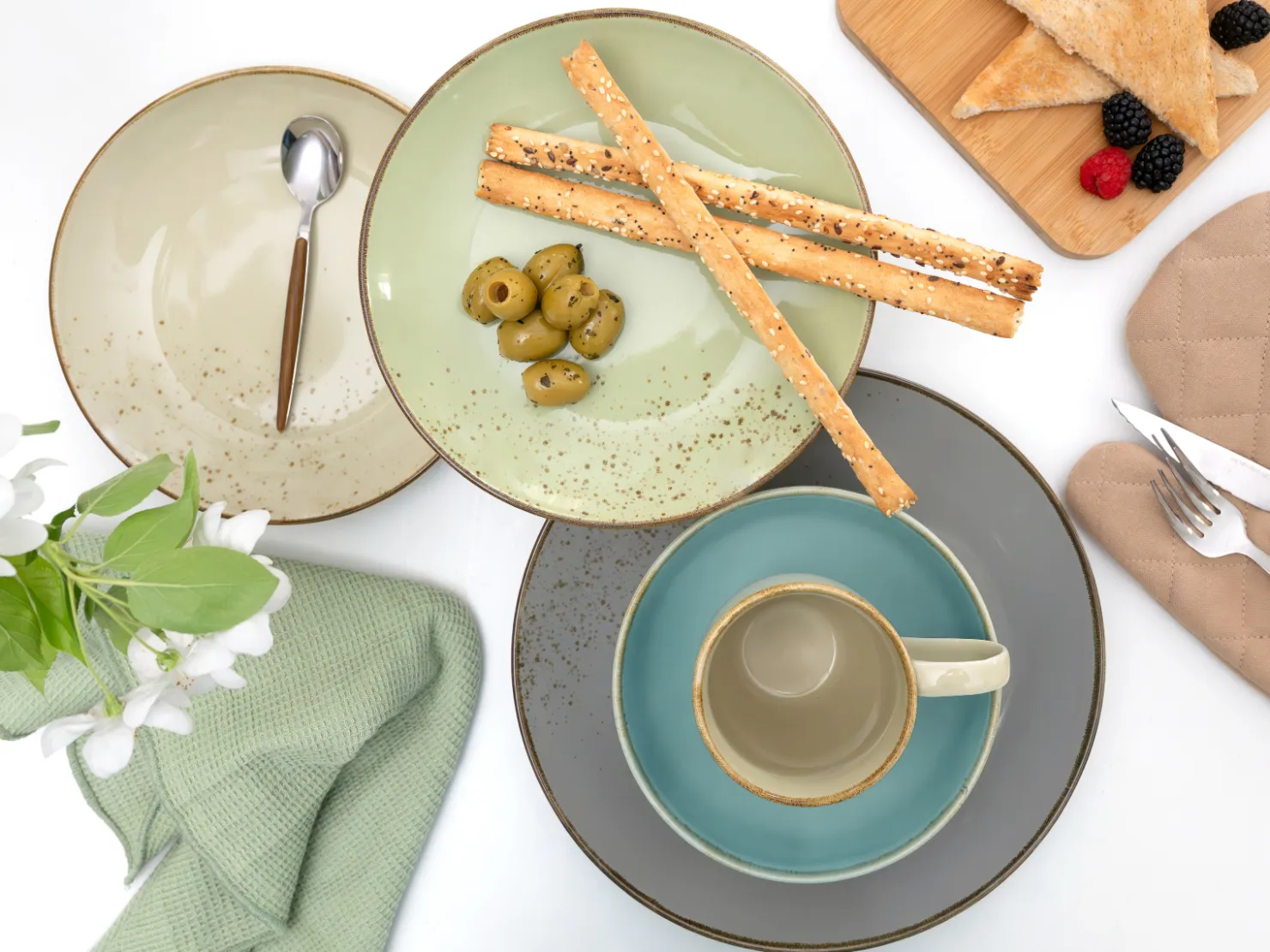 Creatable Geschirrset|Teller|Nature Collection - Kombiservice 24-tlg - Bunt