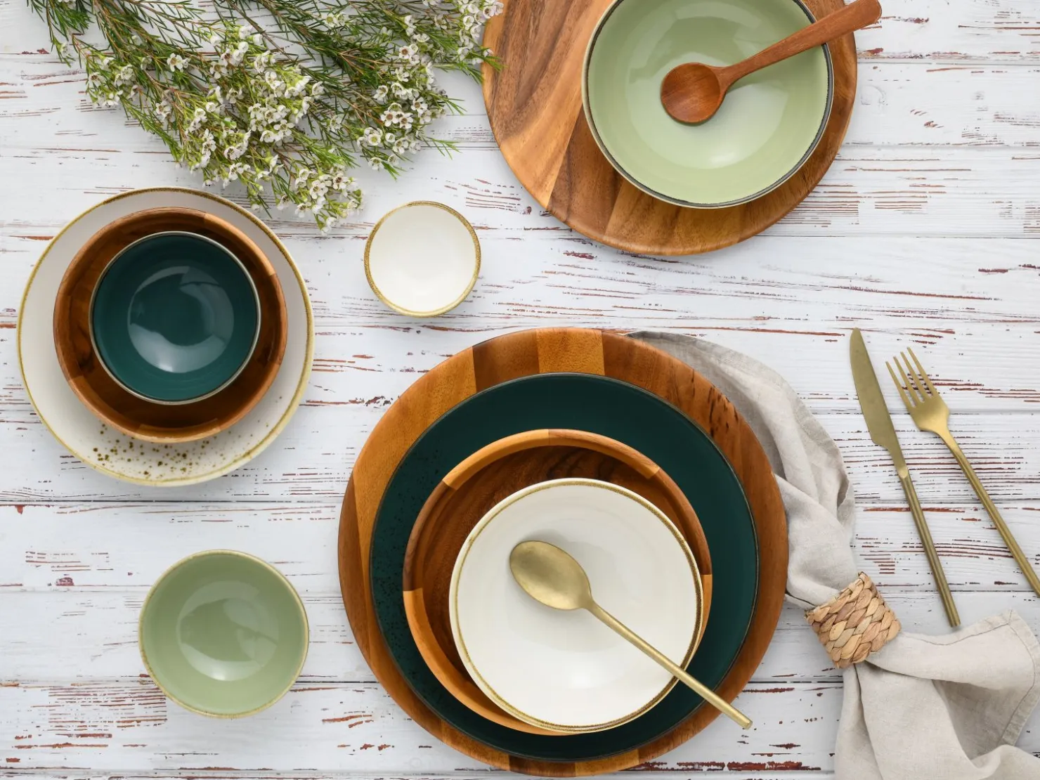 Creatable Teller|Nature Collection - Tellerset 6-tlg - Akazienholz