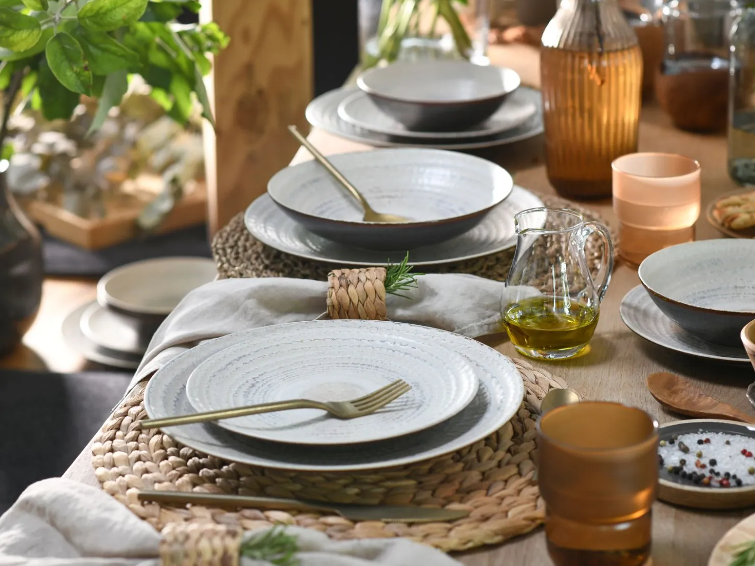 Creatable Geschirrset|Teller|Neapel - Tellerset 16-tlg - Offwhite