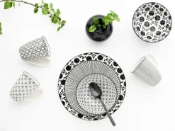 Creatable Geschirrset|New Style - Kombiservice 16-tlg - Schwarz-Weiss