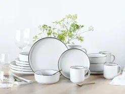 Creatable Geschirrset|Nordic Festive - Kombiservice 16-tlg - Schwarz