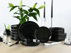 Creatable Geschirrset|Teller|Nordic Festive - Tellerset 18-tlg - Schwarz