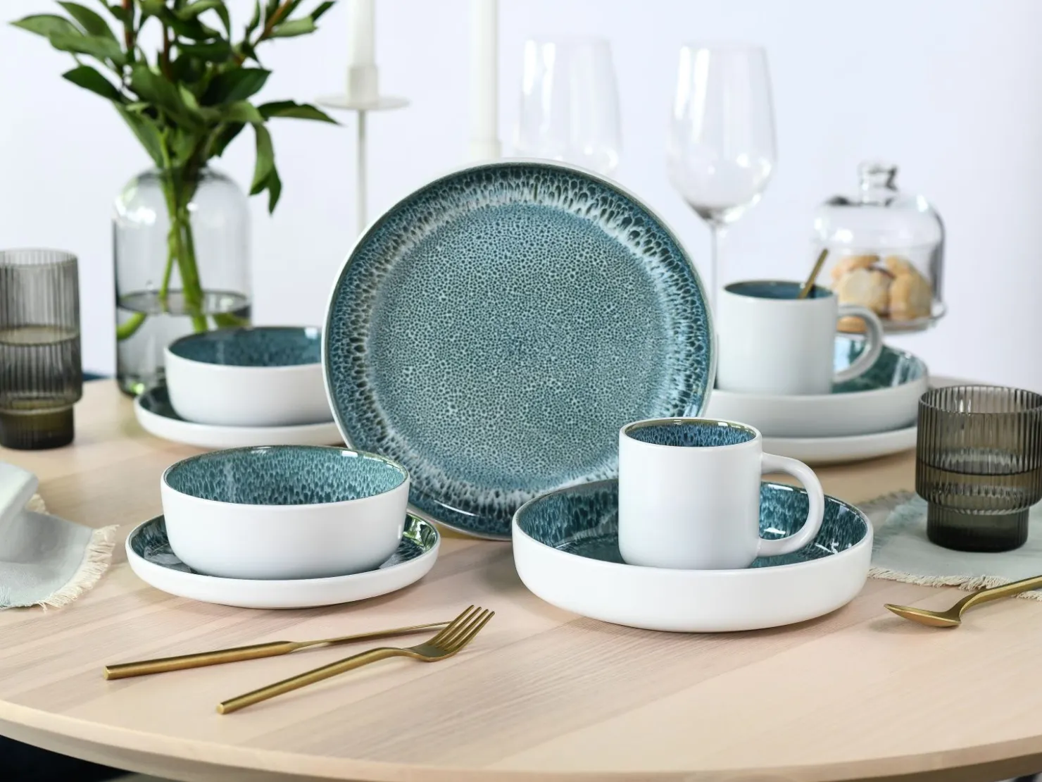 Creatable Geschirrset|Nordic Fjord - Kombiservice 10-tlg - beige