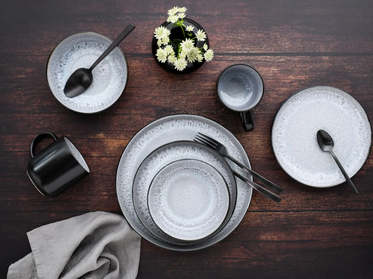 Creatable Geschirrset|Nordic Fjord - Kombiservice 10-tlg - beige