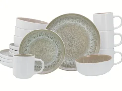 Creatable Geschirrset|Nordic Fjord - Kombiservice 16-tlg - Eisblau - Weiss