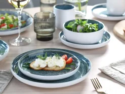 Creatable Geschirrset|Nordic Fjord - Kombiservice 16-tlg - Eisblau - Weiss