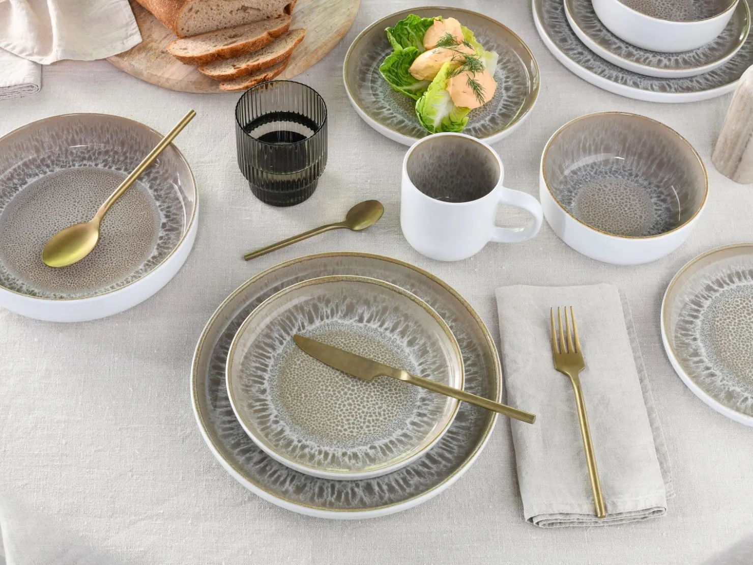 Creatable Geschirrset|Nordic Fjord - Kombiservice 30-tlg - beige