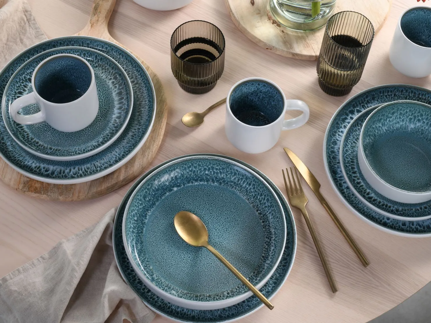 Creatable Geschirrset|Nordic Fjord - Kombiservice 30-tlg - beige