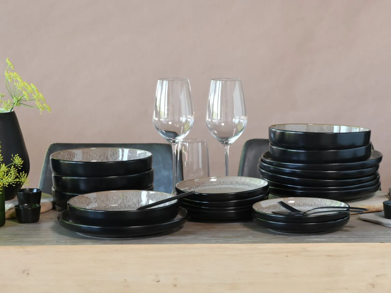 Creatable Geschirrset|Teller|Nordic Fjord - Tellerset 18-tlg - beige