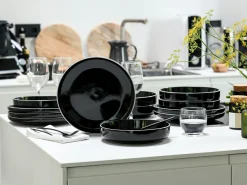 Creatable Geschirrset|Nordic Gourmet - Tafelservice 12-tlg - Schwarz