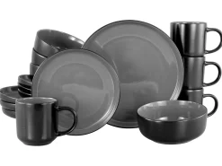 Creatable Geschirrset|Nordic - Kombiservice 16-tlg - Cool Black Grey