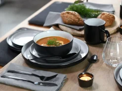 Creatable Geschirrset|Nordic - Kombiservice 16-tlg - Cool Black Grey