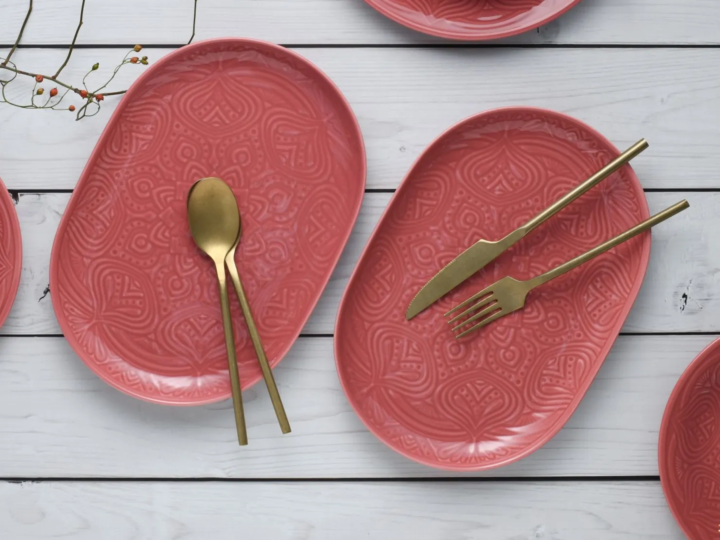 Creatable Platten|Geschirrset|Orient Mandala - Plattenset 2-tlg - Aquamarine