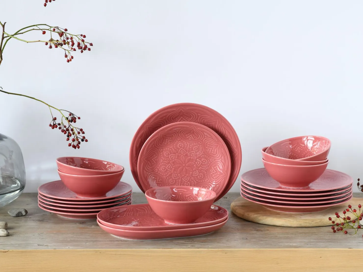 Creatable Geschirrset|Teller|Orient Mandala - Tellerset 20-tlg - Stein