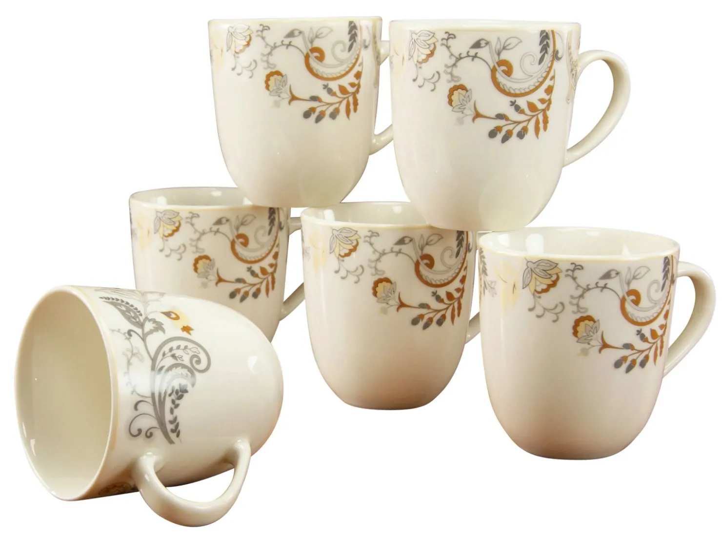 Creatable Becher & Tassen|Geschirrset|Palacio - Kaffeebecher 6-tlg - Creme