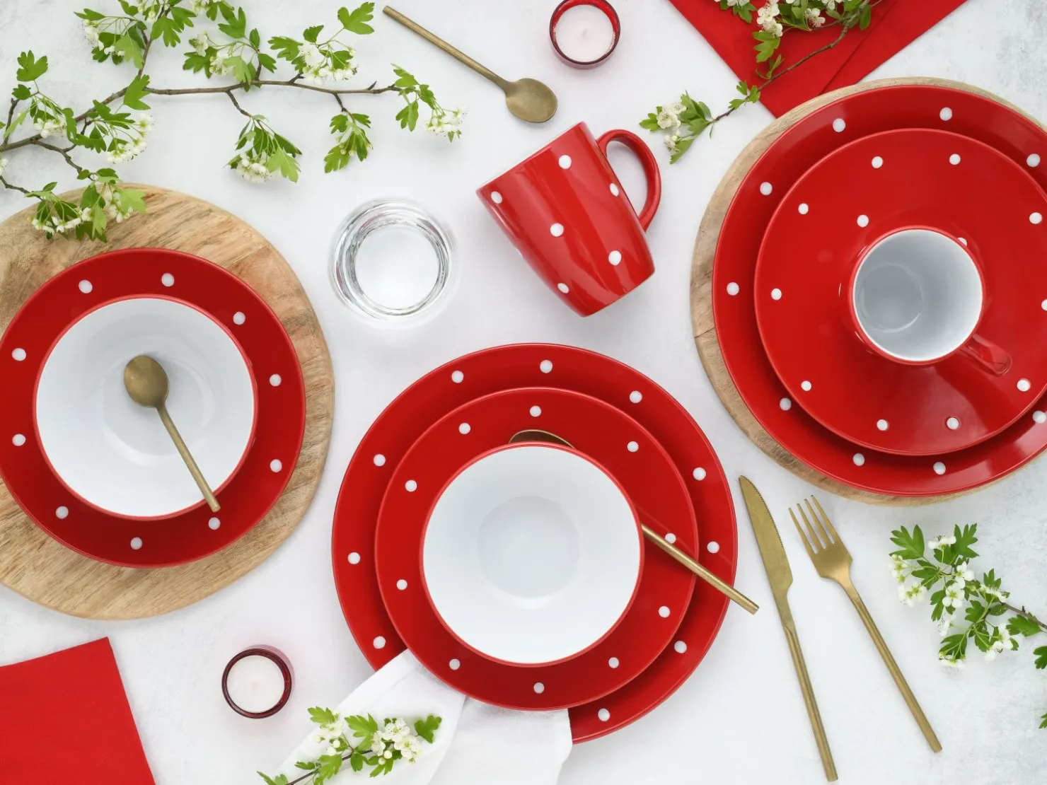 Creatable Geschirrset|Polka Dots - Kombiservice 16-tlg - Bunt