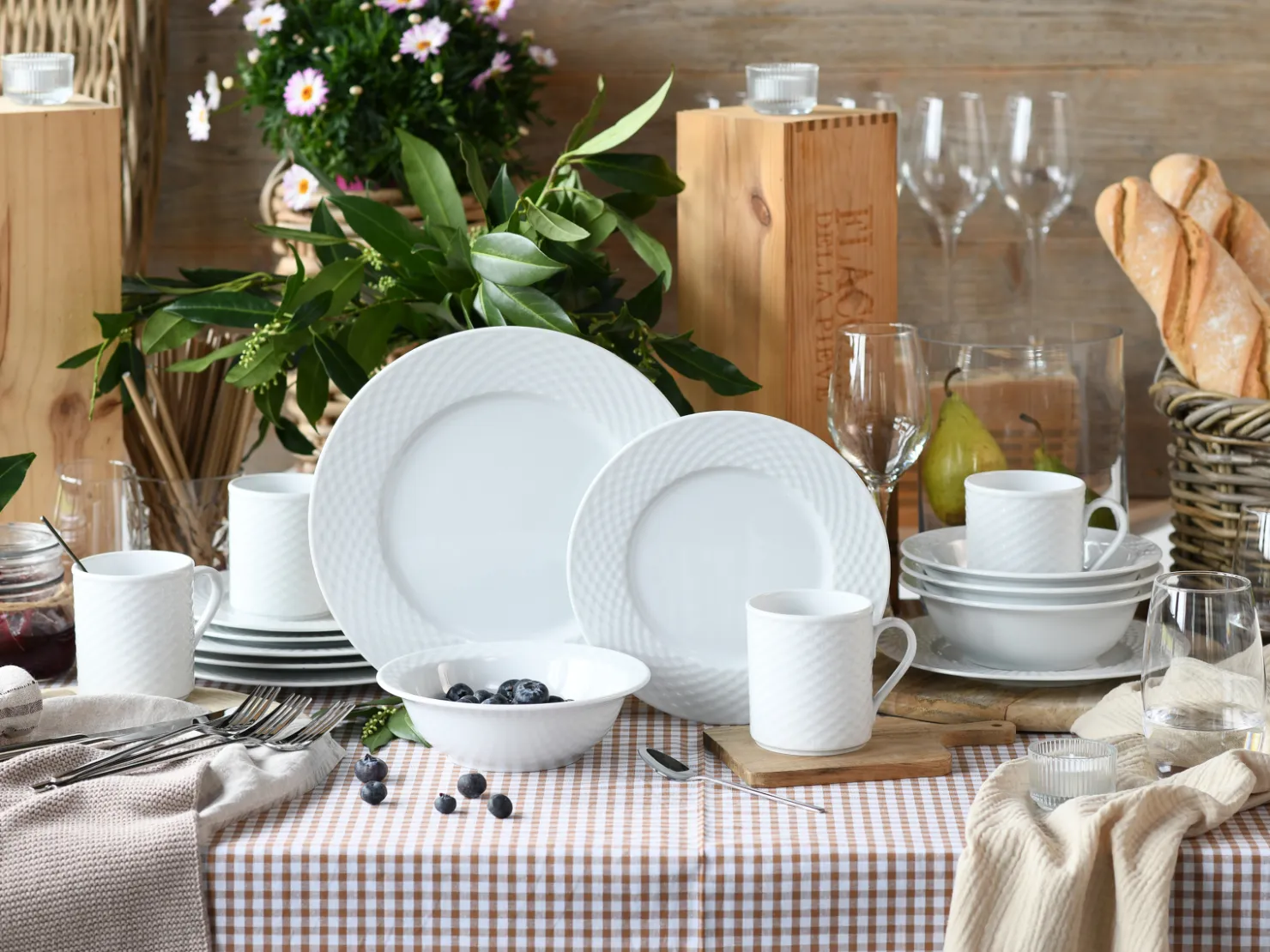 Creatable Geschirrset|Polo - Kombiservice 16-tlg - Weiss