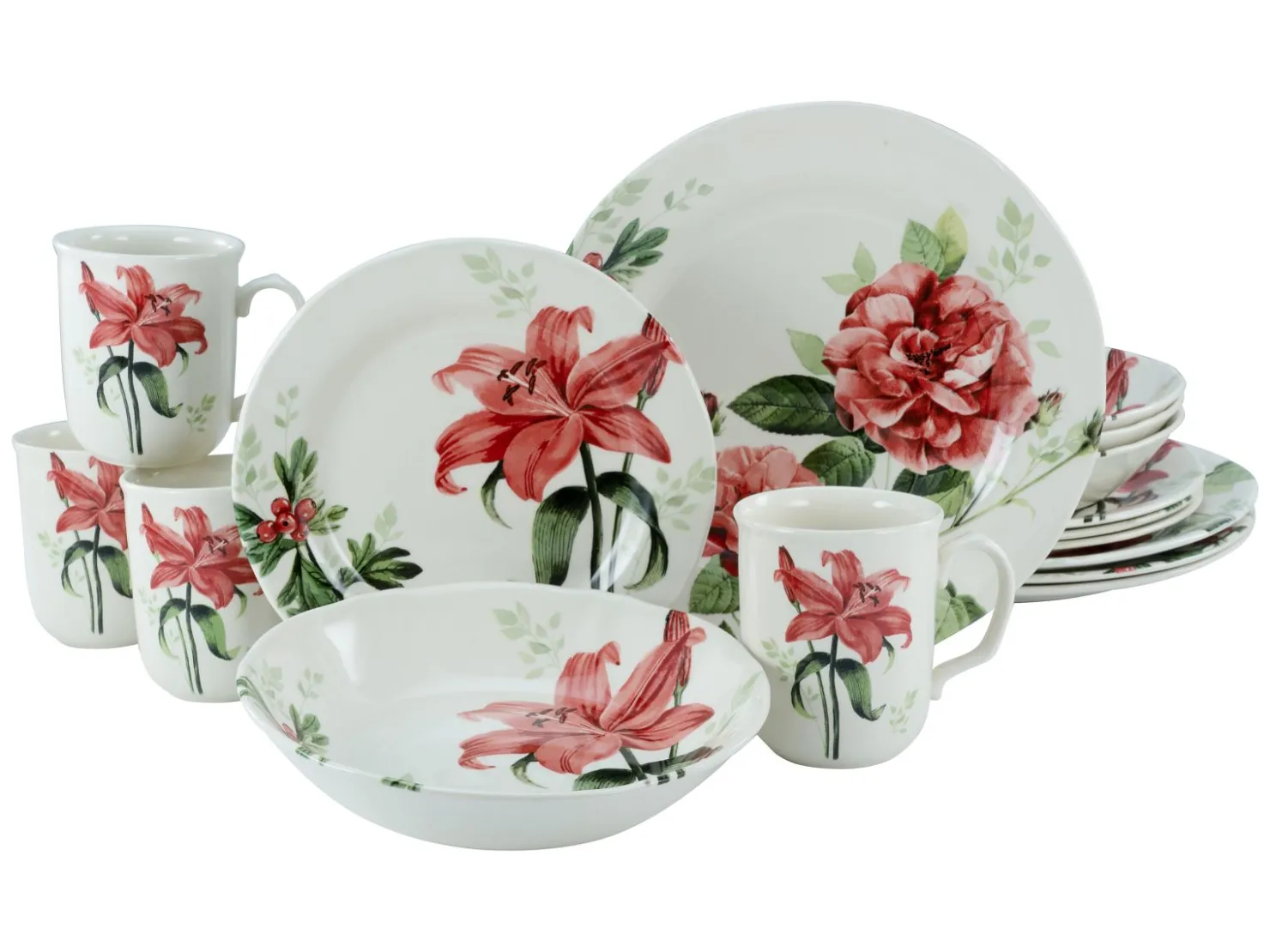 Creatable Geschirrset|Rosemary - Kombiservice 16-tlg - creme