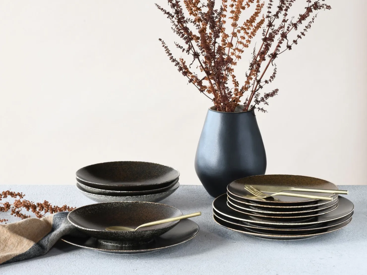 Creatable Geschirrset|Teller|Rusty - Tellerset 12-tlg - braun