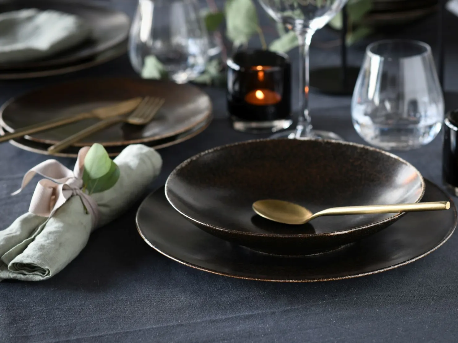 Creatable Geschirrset|Teller|Rusty - Tellerset 12-tlg - braun