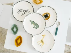 Creatable Geschirrset|Safari - Tellerset 4-tlg - Bunt