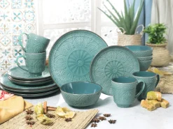 Creatable Geschirrset|Samarkand - Kombiservice 16-tlg - Smaragd
