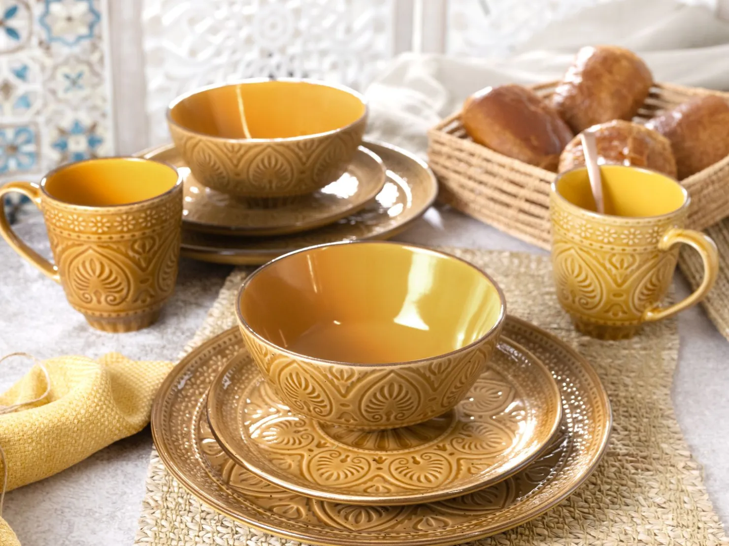 Creatable Geschirrset|Samarkand - Kombiservice 16-tlg - Smaragd