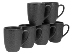 Creatable Geschirrset|Schiefer - Kaffeebecher 6-tlg - Schwarz