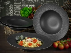 Creatable Pizza & Pasta|Geschirrset|Schiefer - Pastateller 4-tlg - Schwarz