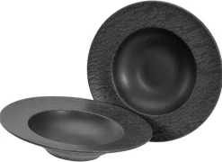 Creatable Pizza & Pasta|Geschirrset|Schiefer - Pastateller 2-tlg - Schwarz