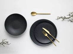 Creatable Geschirrset|Teller|Schiefer - Tellerset 12-tlg - Schwarz