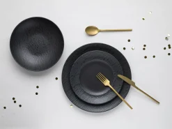 Creatable Geschirrset|Teller|Schiefer - Tellerset 12-tlg - Schwarz