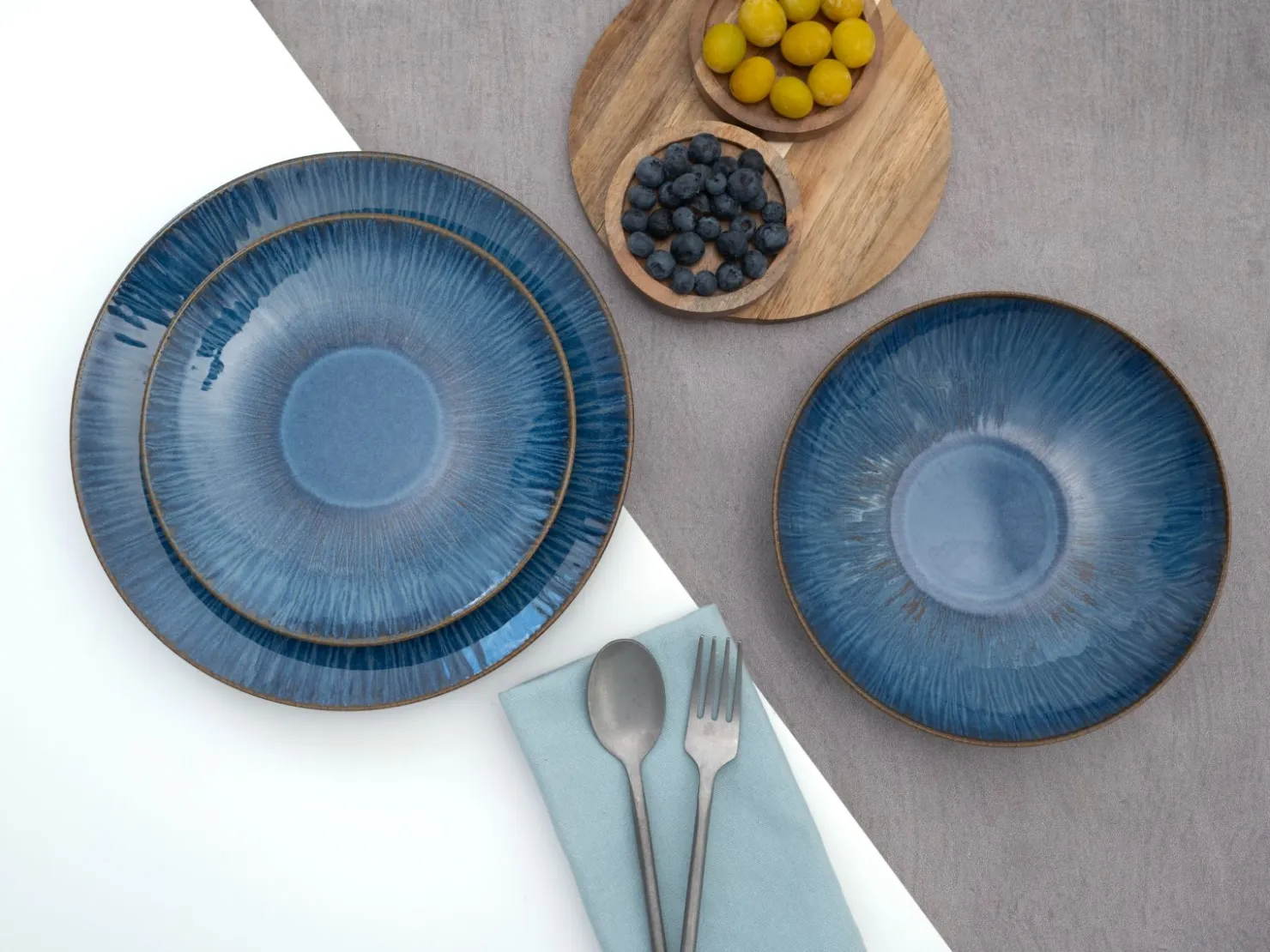 Creatable Geschirrset|Teller|Sea Breeze - Tellerset 18-tlg - Hellblau